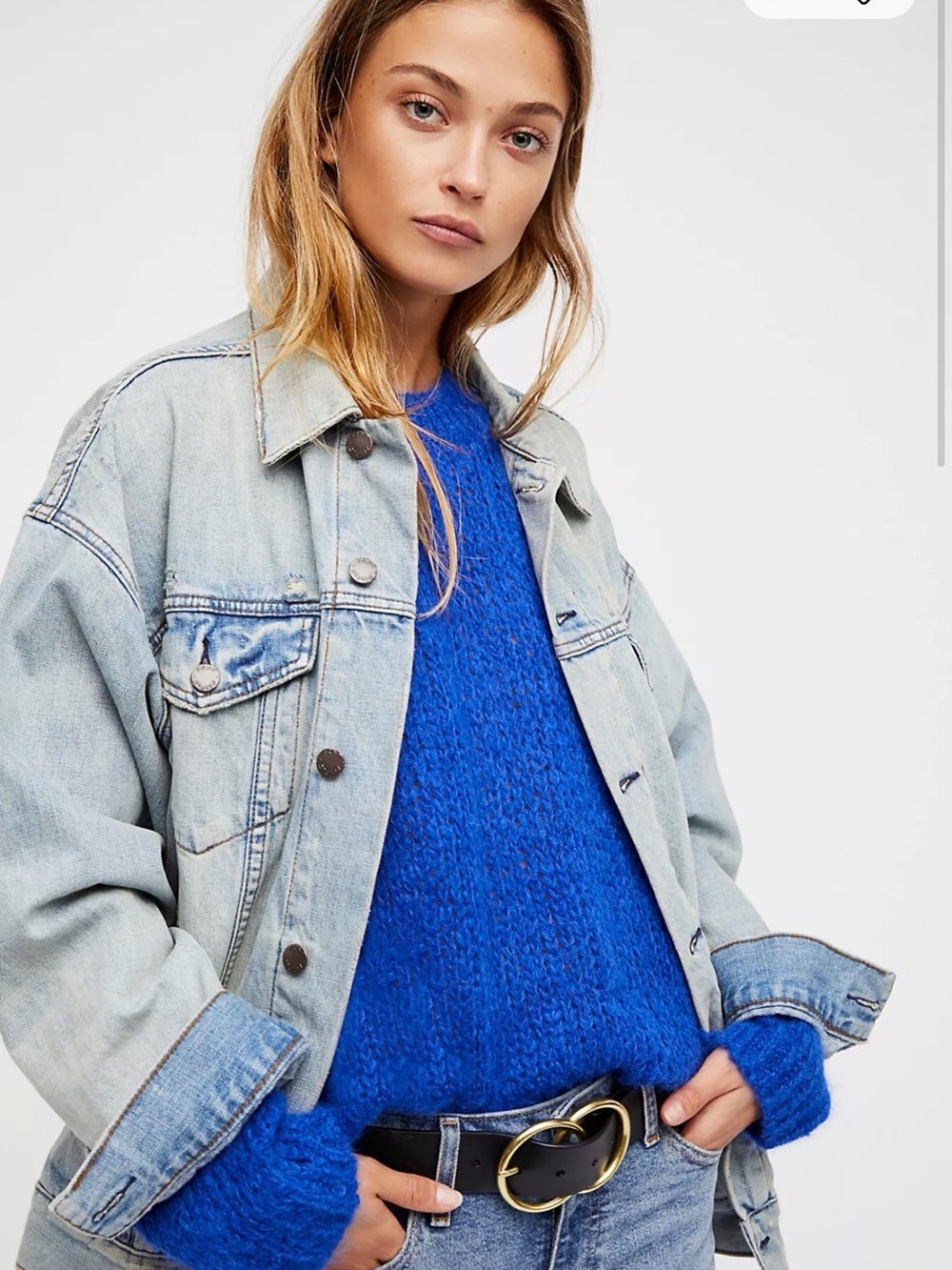 Free People Denim Trucker Jacket